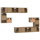 TV Enheder Vægmonteret 4 pcs Artisan Egetræ Konstrueret træ