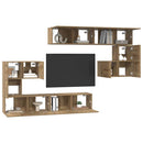 TV Enheder Vægmonteret 4 pcs Artisan Egetræ Konstrueret træ