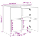 Sideboards 2 pcs artisan eg 70 x 41 x 75 cm Konstrueret træ