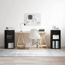 TV-møbelsæt 2 pcs Sort eg 37 x 35 x 72 cm Konstrueret træ