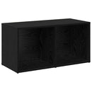 TV-møbelsæt 2 pcs Sort eg 37 x 35 x 72 cm Konstrueret træ