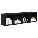 TV-møbelsæt 2 pcs Sort eg 37 x 35 x 72 cm Konstrueret træ