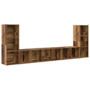 TV-møbelsæt 4 pcs Gammelt træ 37 x 35 x 107 cm Konstrueret træ