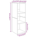 TV-møbelsæt 4 pcs Sort eg 37 x 35 x 107 cm Konstrueret træ