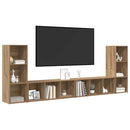 TV-møbelsæt Vægmonteret 4 pcs Artisan Egetræ 37 x 35 x 107 cm
