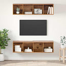 TV-møbelsæt Vægmonteret 2 pcs Gammelt træ 37 x 37 x 142,5 cm