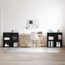 TV-møbelsæt 4 pcs Sort eg 37 x 37 x 72 cm Konstrueret træ