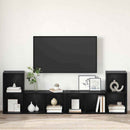 TV-møbelsæt 4 pcs Sort eg 37 x 37 x 72 cm Konstrueret træ