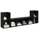 TV-møbelsæt 4 pcs Sort eg 37 x 37 x 72 cm Konstrueret træ