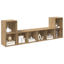 TV-møbelsæt Vægmonteret 4 pcs Artisan Egetræ 37 x 37 x 72 cm