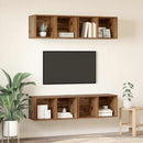 TV-møbelsæt 4 pcs Gammelt træ 37 x 37 x 72 cm Konstrueret træ