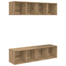 TV-møbelsæt Vægmonteret 4 pcs Artisan Egetræ 37 x 37 x 72 cm