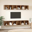 TV-møbelsæt 4 pcs Gammelt træ 37 x 37 x 107 cm Konstrueret træ