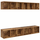 TV-møbelsæt 4 pcs Gammelt træ 37 x 37 x 107 cm Konstrueret træ