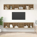 TV-møbelsæt Vægmonteret 4 pcs Artisan Egetræ 37 x 37 x 107 cm
