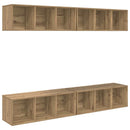TV-møbelsæt Vægmonteret 4 pcs Artisan Egetræ 37 x 37 x 107 cm