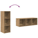 TV-møbelsæt Vægmonteret 4 pcs Artisan Egetræ 37 x 37 x 107 cm