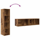 TV-møbelsæt 2 pcs Brun 37 x 37 x 142,5 cm Konstrueret træ