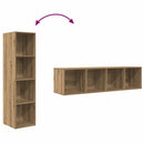 TV-møbelsæt 2 pcs Brun 37 x 37 x 142,5 cm Konstrueret træ