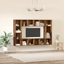 TV-møbelsæt 4 pcs Brun 37 x 37 x 142,5 cm Konstrueret træ