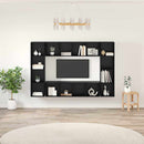 TV-møbelsæt 4 pcs Sort 37 x 37 x 142,5 cm Konstrueret træ