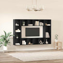 TV-møbelsæt 4 pcs Sort 37 x 37 x 142,5 cm Konstrueret træ