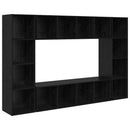 TV-møbelsæt 4 pcs Sort 37 x 37 x 142,5 cm Konstrueret træ
