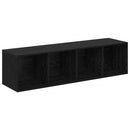 TV-møbelsæt 4 pcs Sort 37 x 37 x 142,5 cm Konstrueret træ