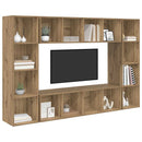 TV-møbelsæt 4 pcs Brun 37 x 37 x 142,5 cm Konstrueret træ