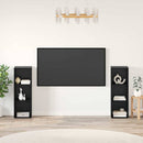 TV-møbelsæt 2 pcs Sort eg 107 x 35 x 37 cm Konstrueret træ