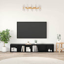 TV-møbelsæt 2 pcs Sort eg 37 x 35 x 107cm Konstrueret træ