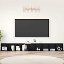 TV-møbelsæt 3 pcs Sort eg 37 x 35 x 107 cm Konstrueret træ