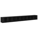 TV-møbelsæt 3 pcs Sort eg 37 x 35 x 107 cm Konstrueret træ