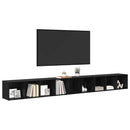 TV-møbelsæt 3 pcs Sort eg 37 x 35 x 107 cm Konstrueret træ