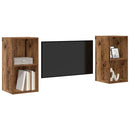 TV-møbelsæt 2 pcs Gammelt træ 37 x 37 x 72 cm Konstrueret træ
