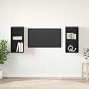 TV-møbelsæt 2 pcs Sort eg 37 x 37 x 72 cm Konstrueret træ