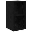 TV-møbelsæt 2 pcs Sort eg 37 x 37 x 72 cm Konstrueret træ