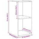 TV-møbelsæt 2 pcs Sort eg 37 x 37 x 72 cm Konstrueret træ