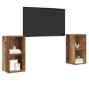 TV-møbelsæt 2 pcs Gammelt træ 72 x 35 x 36,5 cm Konstrueret træ