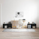 TV-møbelsæt 2 pcs Sort eg 72 x 35 x 36,5 cm Konstrueret træ