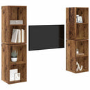 TV-møbelsæt 4 pcs Gammelt træ 37 x 37 x 72 cm Konstrueret træ
