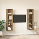 TV-møbelsæt Vægmonteret 4 pcs Artisan Egetræ 37 x 37 x 72 cm