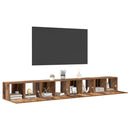 TV-møbelsæt 4 pcs Gammelt træ 60 x 30 x 30 cm Konstrueret træ