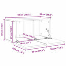 TV-møbelsæt 4 pcs Gammelt træ 60 x 30 x 30 cm Konstrueret træ