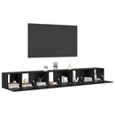 TV-møbelsæt 4 pcs Sort eg 60 x 30 x 30 cm Konstrueret træ