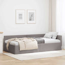 Hjørnesengramme Gråbrun 100 x 200 cm Stof
