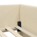 Hjørnesengramme Creme 100 x 200 cm Stof