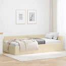 Hjørnesengramme Creme 100 x 200 cm Stof