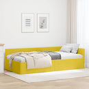 Hjørnesengramme Gul 90 x 200 cm Fløjl