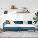 Hjørnesengramme med hovedgærde Blå 100 cm x 200 cm Fløjl